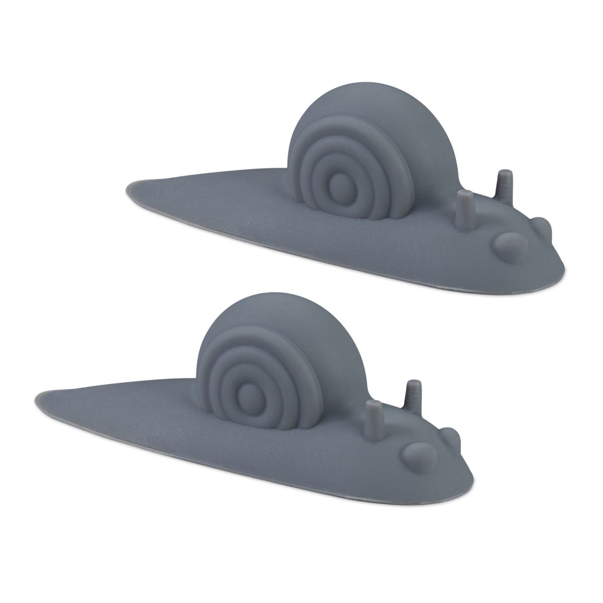 Opritor de usa decorativ, 2 bucati, gri, din cauciuc moale,  4,5x14x4 cm - imagine 2