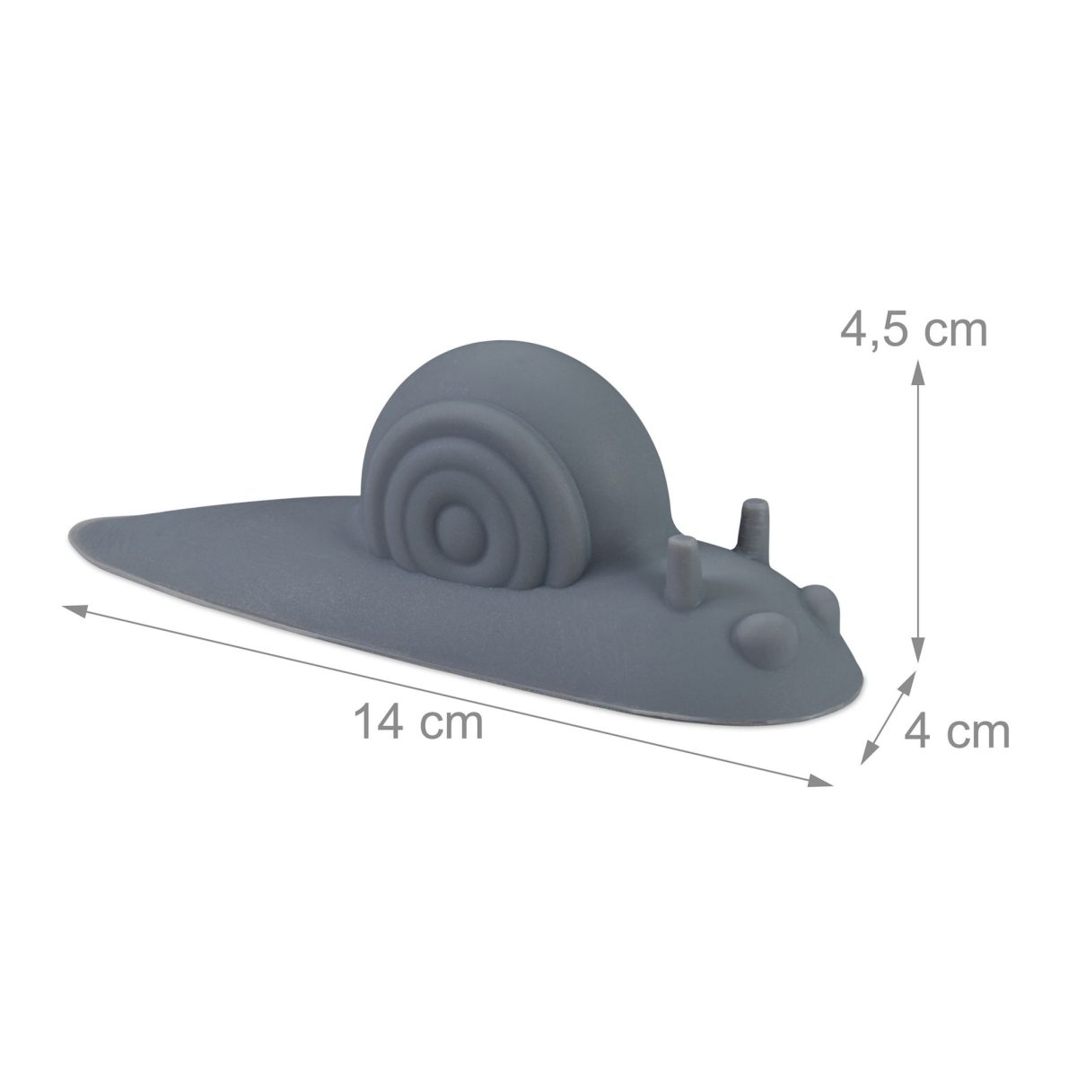 Opritor de usa decorativ, 2 bucati, gri, din cauciuc moale,  4,5x14x4 cm - imagine 6