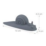 Opritor de usa decorativ, 2 bucati, gri, din cauciuc moale,  4,5x14x4 cm - imagine 6