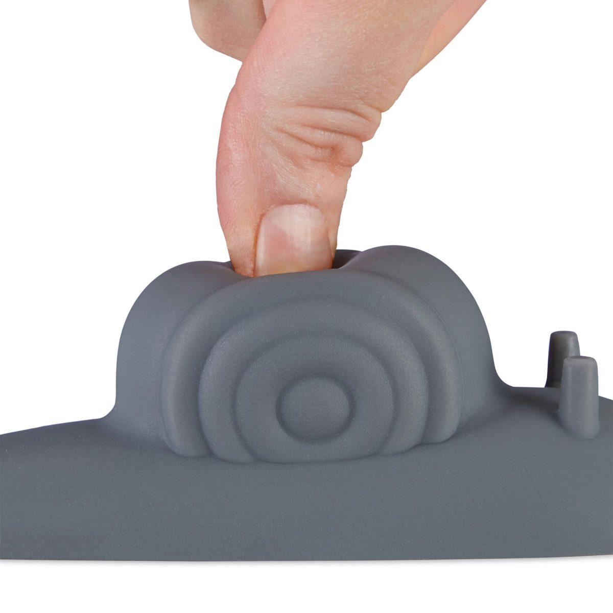 Opritor de usa decorativ, 2 bucati, gri, din cauciuc moale,  4,5x14x4 cm - imagine 3