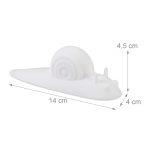 Opritor de usa decorativ, 2 bucati, alb, din cauciuc moale,  4,5x14x4 cm - imagine 4