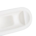 Opritor de usa decorativ, 2 bucati, alb, din cauciuc moale,  4,5x14x4 cm - imagine 6