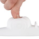 Opritor de usa decorativ, 2 bucati, alb, din cauciuc moale,  4,5x14x4 cm - imagine 7