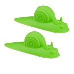 Opritor de usa decorativ, 2 bucati, verde, din cauciuc moale,  4,5x14x4 cm