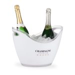 Frapiera sampanie si vin, manere transport, 6 l, 25,5 x 34,5 x 26 cm, alb