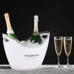 Frapiera sampanie si vin, manere transport, 6 l, 25,5 x 34,5 x 26 cm, alb - imagine 2