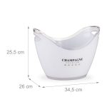 Frapiera sampanie si vin, manere transport, 6 l, 25,5 x 34,5 x 26 cm, alb - imagine 4