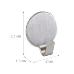 Set de carlige adezive din otel inoxidabil, 24 bucati, argintu, suport pentru halate/prosoape/chei - imagine 4