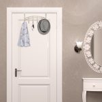 Cuier metalic versatil, cu 6 carlige, 20x40x9 cm auriu - imagine 3
