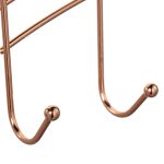 Cuier metalic versatil, cu 6 carlige, 20x40x9 cm, cupru - imagine 3