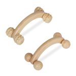 Set masaj, 2 piese, lemn, natur, 6 x 16 x 7 cm