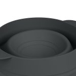 Recipient pliabil din silicon pentru popcorn la microunde, capac si manere, negru, 14,5 x 26 x 20 cm - imagine 2