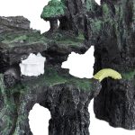 Decor acvariu, design stanca cu temple si pod, 16,5 x 22 x 8 cm, antracit/gri - imagine 6