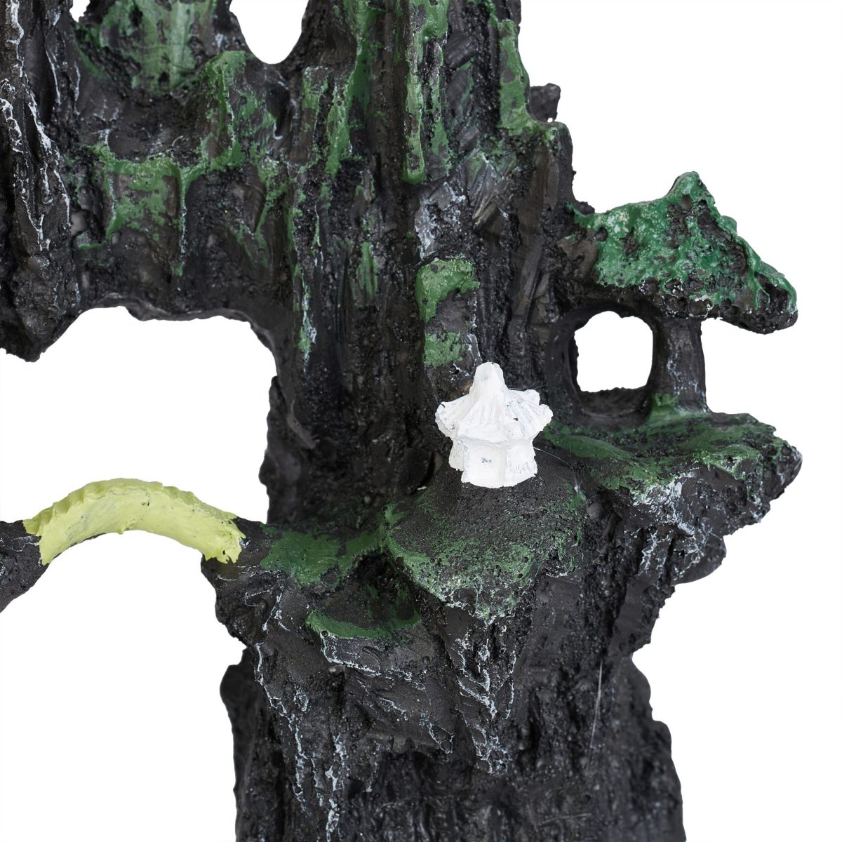 Decor acvariu, design stanca cu temple si pod, 16,5 x 22 x 8 cm, antracit/gri - imagine 7