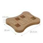 Jucarie interactiva pentru caini, MDF, 2,5 x 24,5 x 20 cm, maro - imagine 3