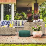 Scaun gonflabil pentru gradina/camping , poliester, PVC, verde,  26 x 56 cm - imagine 2