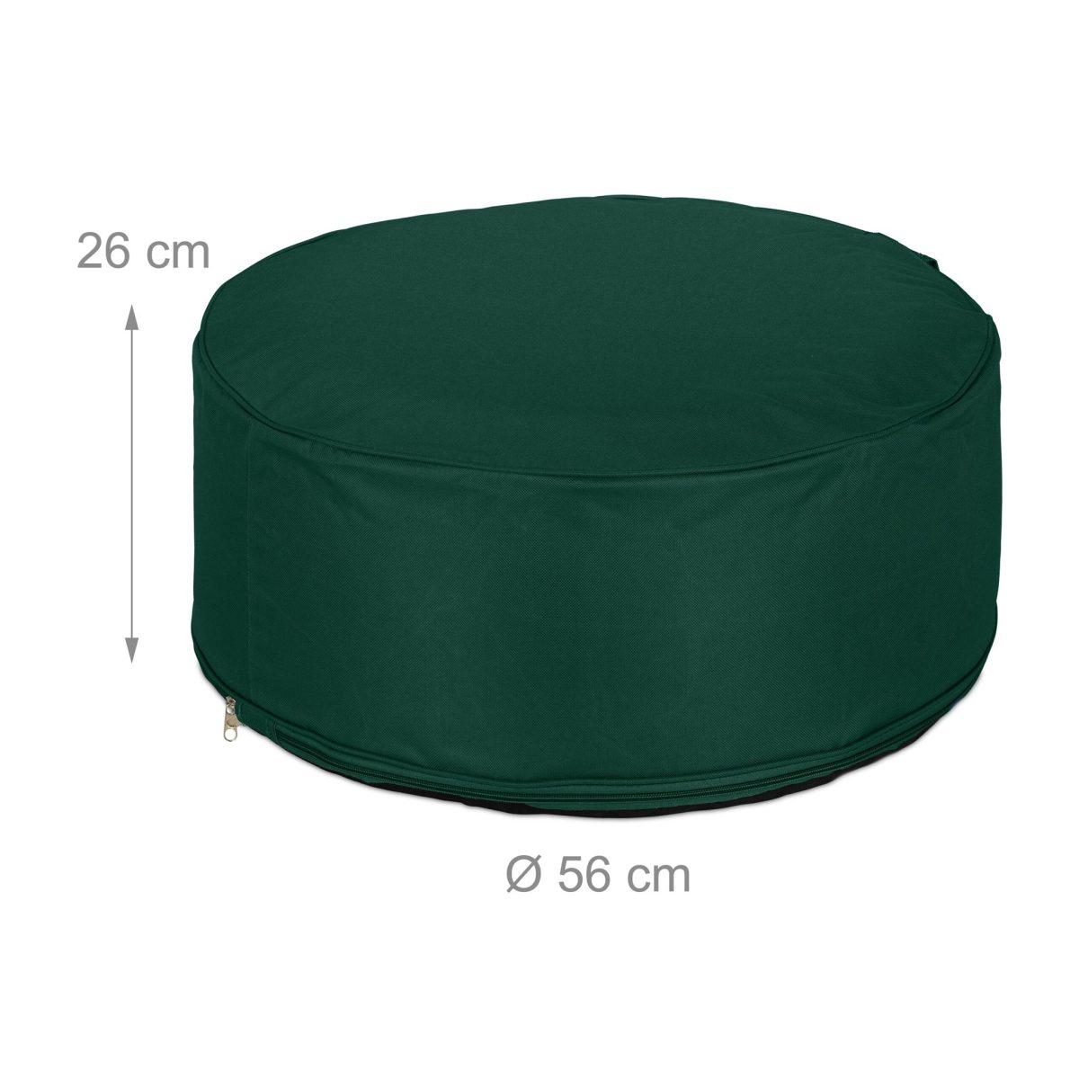 Scaun gonflabil pentru gradina/camping , poliester, PVC, verde,  26 x 56 cm - imagine 4