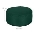 Scaun gonflabil pentru gradina/camping , poliester, PVC, verde,  26 x 56 cm - imagine 4