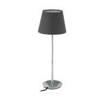 Lampa de birou, cadru flexibil, design atemporal, E14, abajur din material textil, 47 x 17 cm, gri