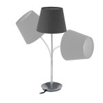 Lampa de birou, cadru flexibil, design atemporal, E14, abajur din material textil, 47 x 17 cm, gri - imagine 6