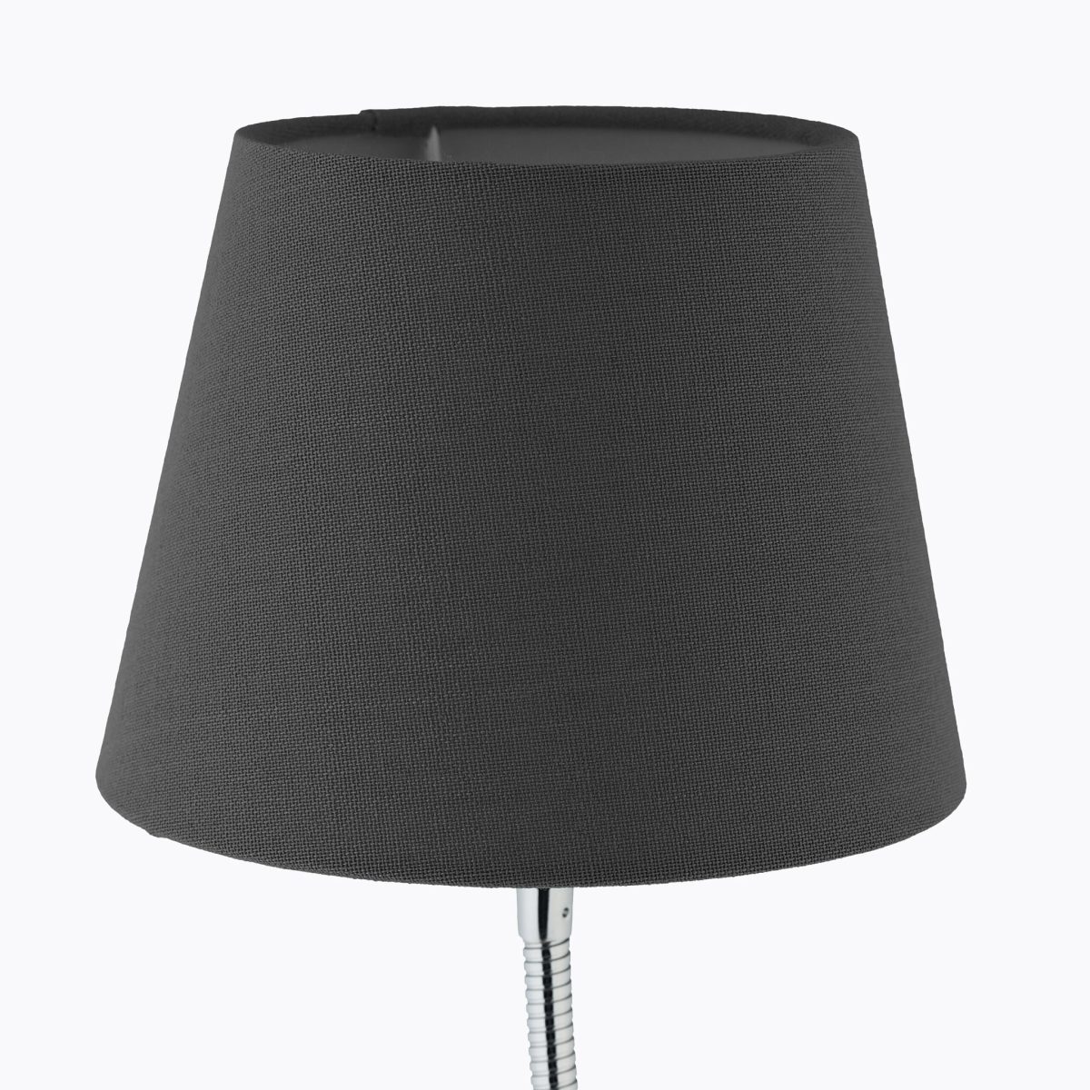 Lampa de birou, cadru flexibil, design atemporal, E14, abajur din material textil, 47 x 17 cm, gri - imagine 7