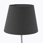 Lampa de birou, cadru flexibil, design atemporal, E14, abajur din material textil, 47 x 17 cm, gri - imagine 7