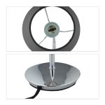 Lampa de birou, cadru flexibil, design atemporal, E14, abajur din material textil, 47 x 17 cm, gri - imagine 8