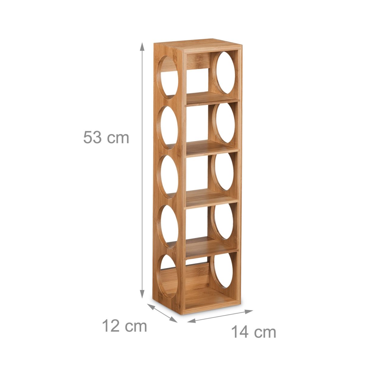 Suport sticle de vin, din bambus, 2 bucati, natur, 53 x 14 x 12 cm - imagine 4