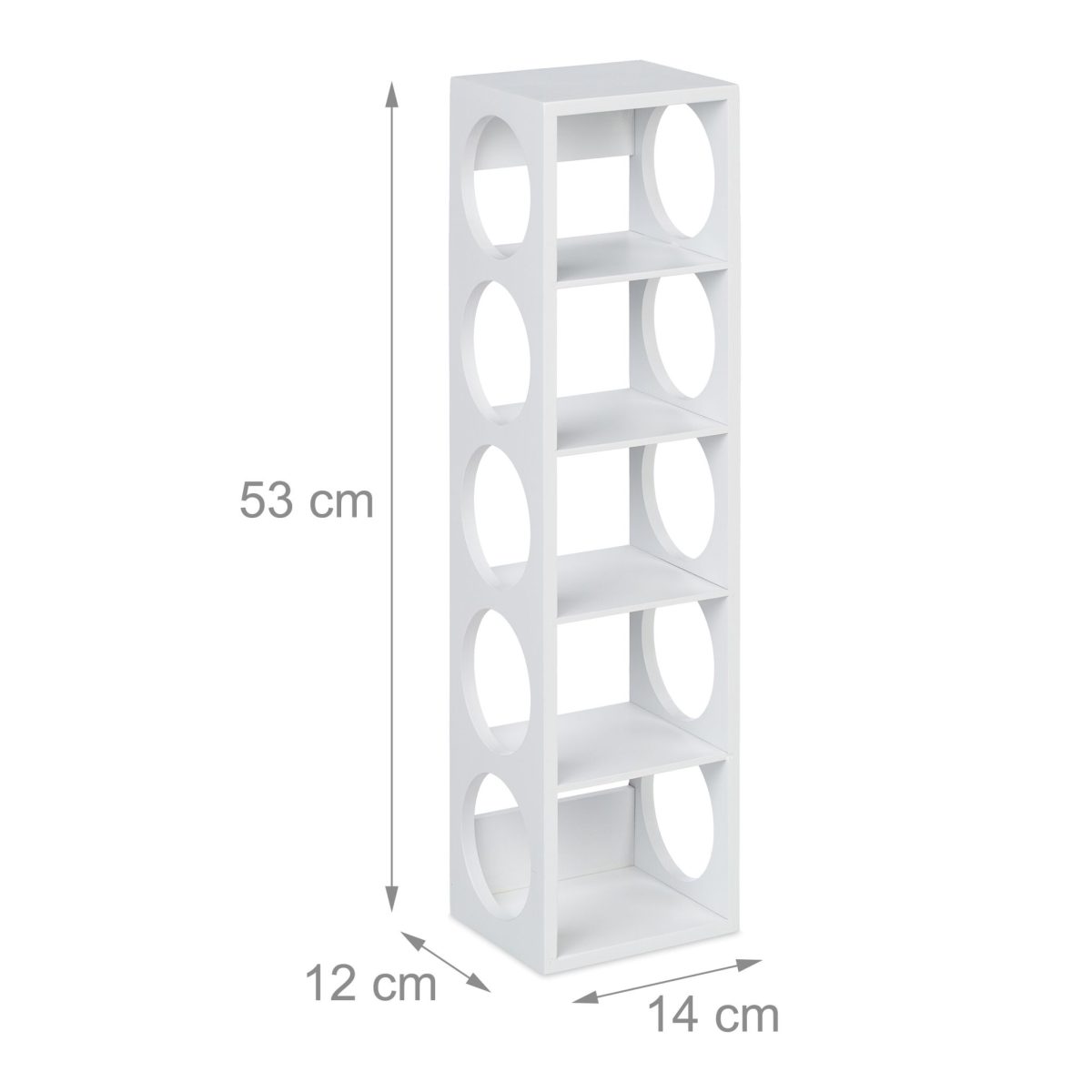 Suport sticle de vin, din bambus, 2 bucati, alb, 53 x 14 x 12 cm, Relaxdays - imagine 4