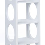 Suport sticle de vin, din bambus, 2 bucati, alb, 53 x 14 x 12 cm, Relaxdays - imagine 6