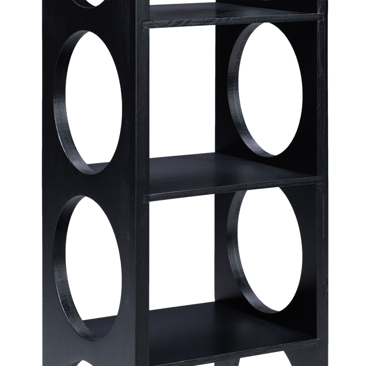 Suport sticle de vin, din bambus, 5 sticle, negru, 53 x 14 x 12 cm - imagine 6