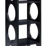 Suport sticle de vin, din bambus, 5 sticle, negru, 53 x 14 x 12 cm - imagine 6