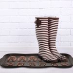 Tava pantofi, 3 perechi, anti-alunecare, 2,5 x 80 x 40 cm, negru/maro - imagine 2