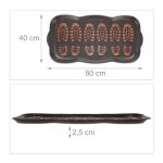 Tava pantofi, 3 perechi, anti-alunecare, 2,5 x 80 x 40 cm, negru/maro - imagine 4