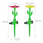 Aspersor cu pulsatii pentru curte si gradina, 6 bucati, 1/2", PP/ABS, verde/galben/roz - imagine 7