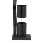 Suport pentru hartie igienica cu perie de toaleta 2 in 1, MDF/otel, 75 x 18,5 x 18,5 cm, negru - imagine 7