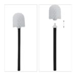 Suport pentru hartie igienica cu perie de toaleta 2 in 1, MDF/otel, 75 x 18,5 x 18,5 cm, negru - imagine 6