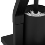 Suport pentru hartie igienica cu perie de toaleta 2 in 1, MDF/otel, 75 x 18,5 x 18,5 cm, negru - imagine 5