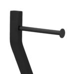 Suport pentru hartie igienica cu perie de toaleta 2 in 1, MDF/otel, 75 x 18,5 x 18,5 cm, negru - imagine 4