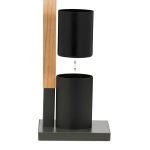 Suport pentru hartie igienica cu perie de toaleta 2 in 1, MDF/otel, 75 x 18,5 x 18,5 cm, nrgtu/maro - imagine 3