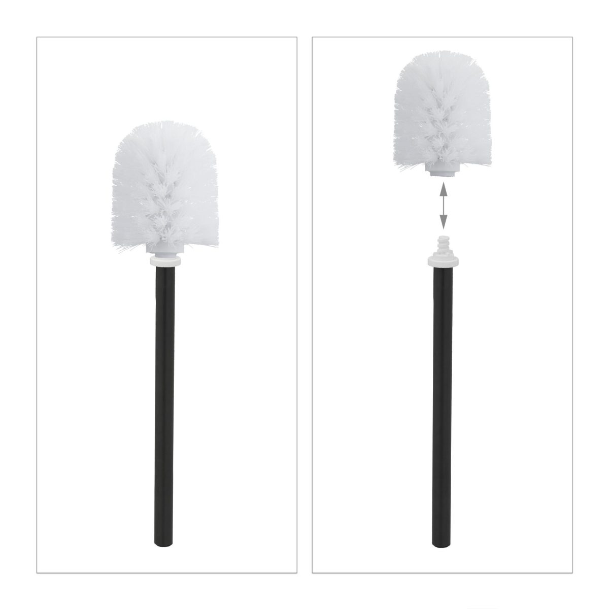 Suport pentru hartie igienica cu perie de toaleta 2 in 1, MDF/otel, 75 x 18,5 x 18,5 cm, nrgtu/maro - imagine 5