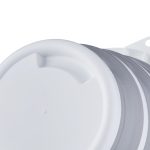 Galeata pliabila din plastic, pentru casa/camping, 10 L, 25 x 34,5 x 33 cm, gri/alb - imagine 7