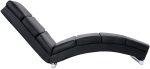 Fotoliu de relaxare pentru living, piele ecologica, stil elegant, modern, 154 x 51 x 73 cm, nergu - imagine 3