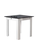 Masa cafea, patrata, lemn/MDF, alb, 80 x 80 x 76,5 cm