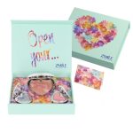 Trusa de machiaj ''Sweethearts Pastel Love'' , 3 piese, blush, fard pleoape, lip gloss cream, vegan, pastel