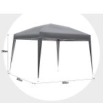 Pavilion impermeabil, cu protectie UV pentru gradina/terasa/curte, pliabil, 3x3m, gri/antracit - imagine 2