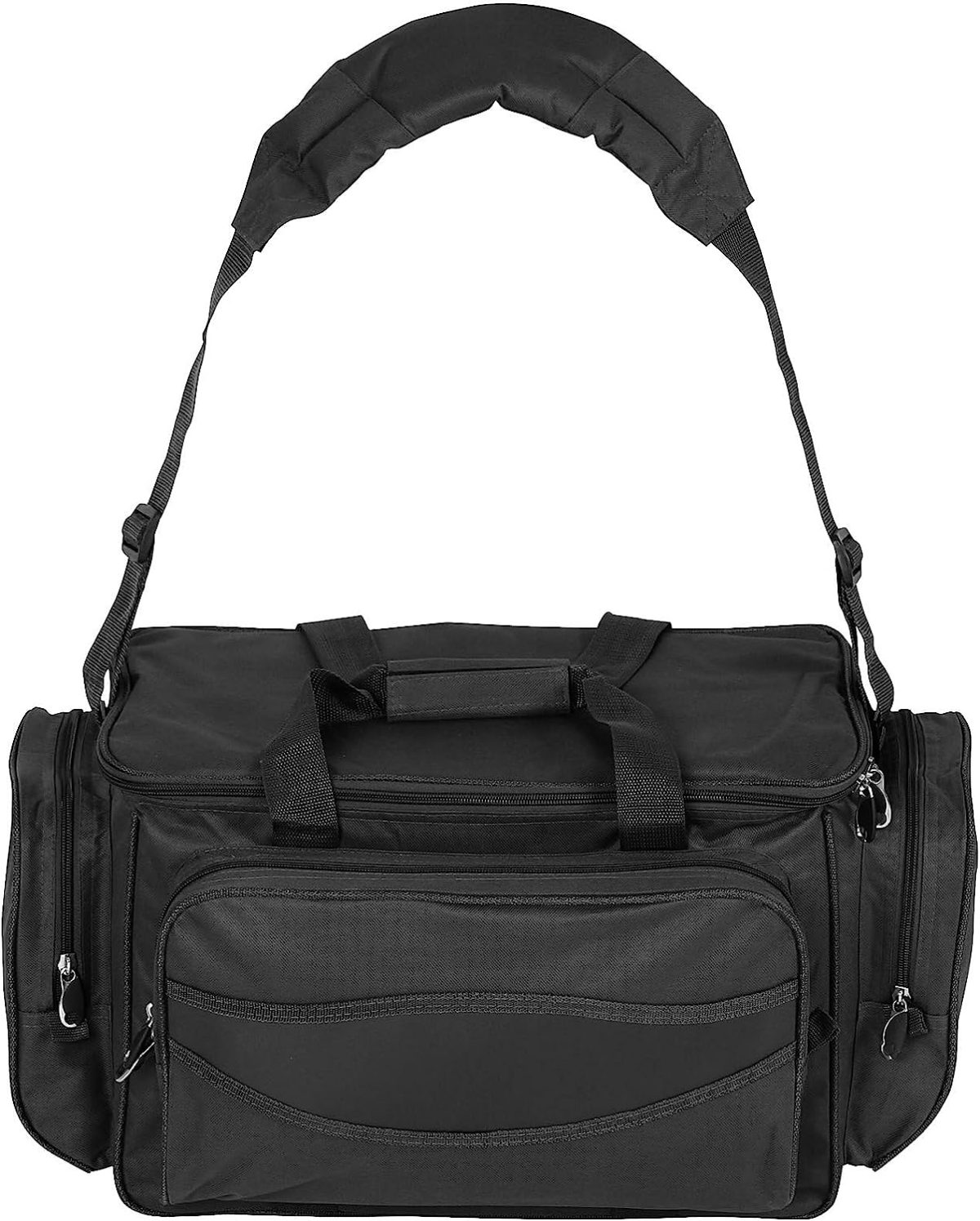 Geanta pescuit impermeabila, 4 compartimente, 56 x 31 x 30 cm, negru - imagine 5