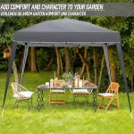 Pavilion impermeabil, cu protectie UV pentru gradina/terasa/curte, pliabil, 3x3m, gri/antracit - imagine 3