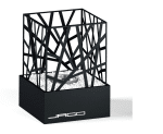 Semineu mobil cu bioetanol , otel, 20.7 x 20.7 x 29.5 cm, negru - imagine 5