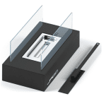 Semineu mobil cu bioetanol , otel, 35 x 18.2 x 14.6 cm, negru - imagine 2